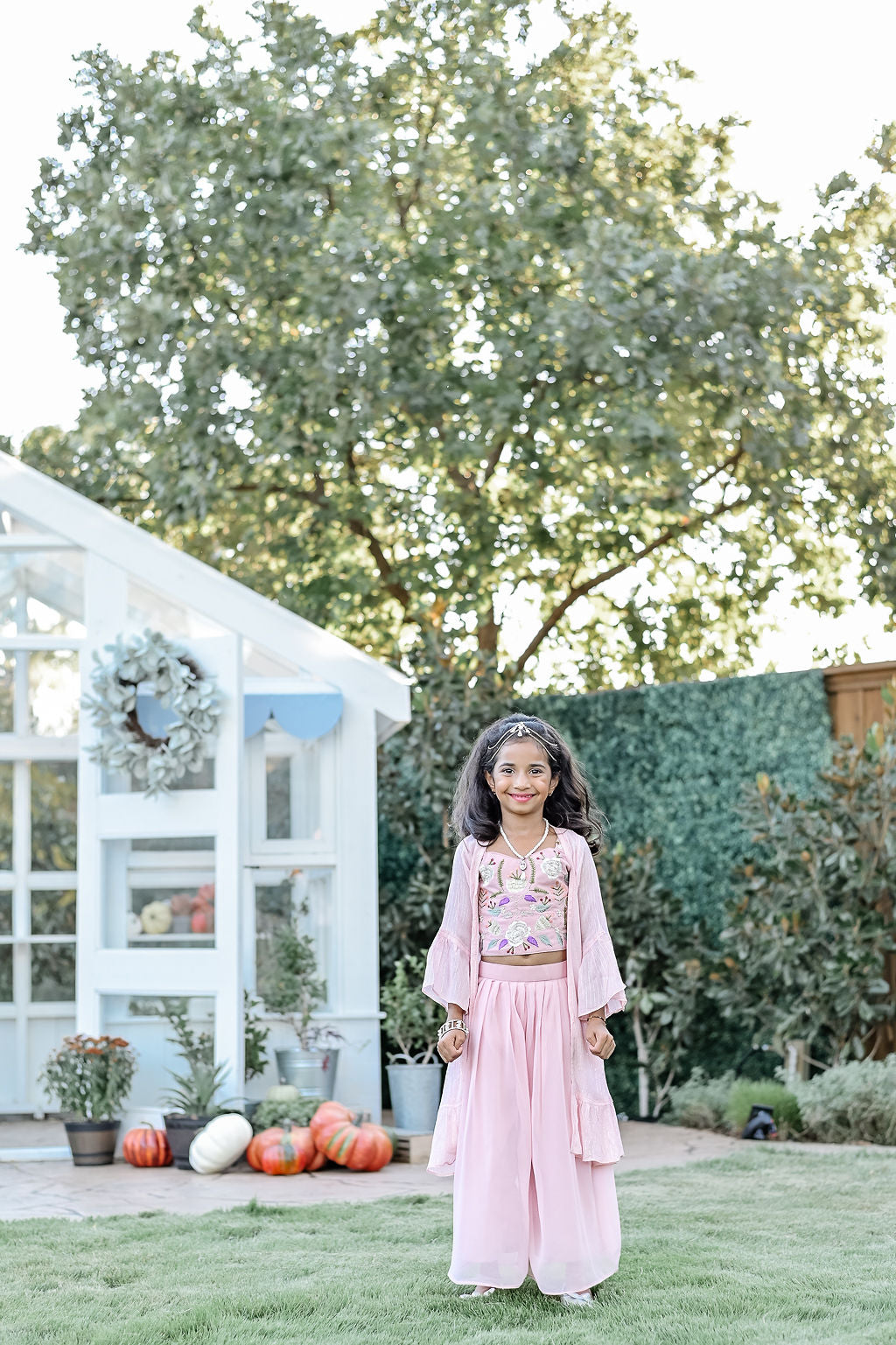 Dusty Pink Palazzo Suit w/ Jacket