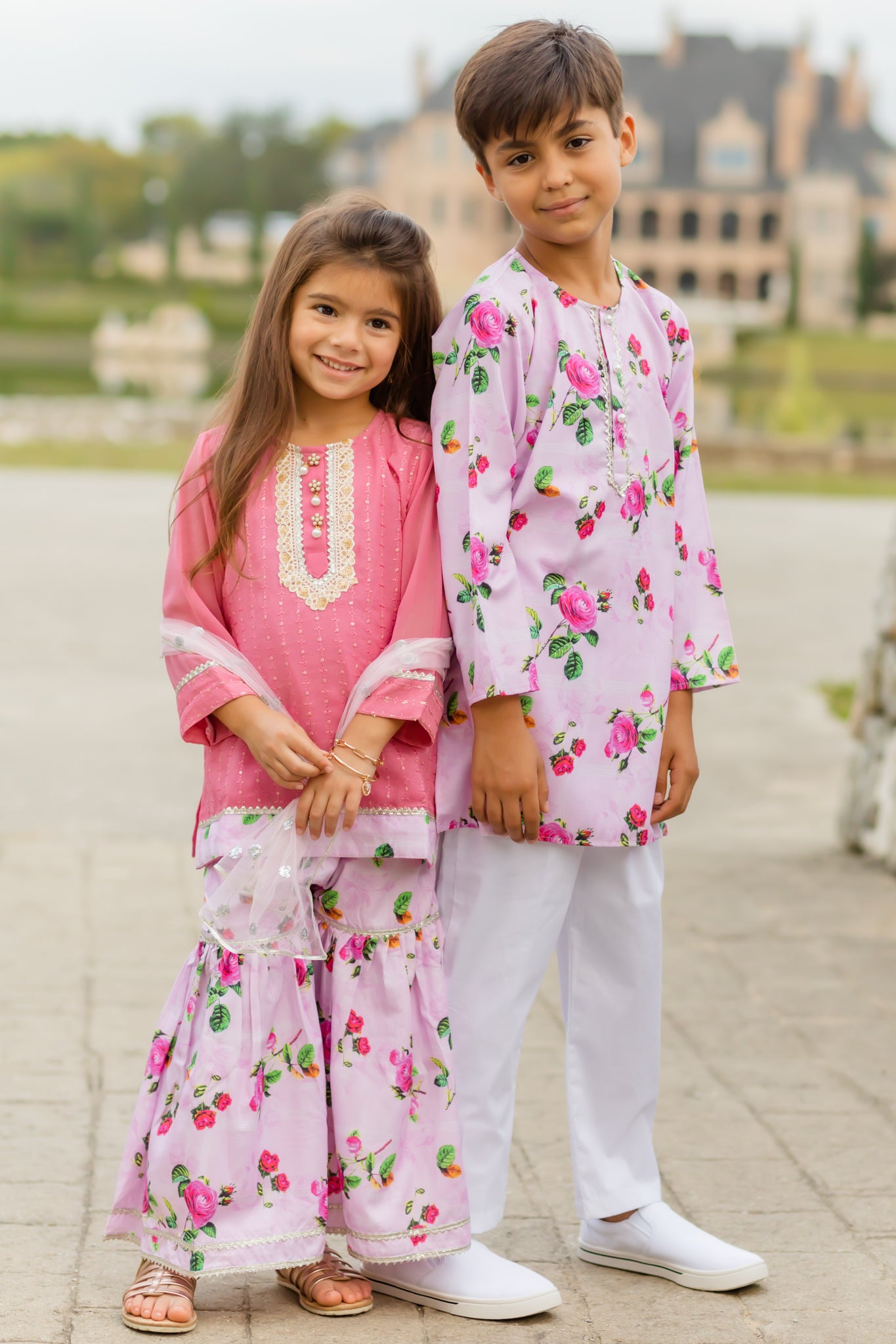 Cherry Blossom Boy's Kurta Pajama Set